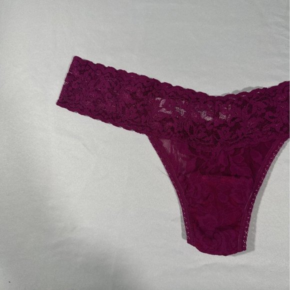 NEW $24 Hanky Panky Lace Low rise Thongs in Fuchsia Pink [SZ‎ OS] #5969 - Picture 3 of 9